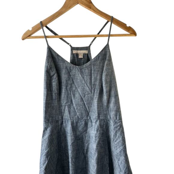 Banana Republic Chambray Blue Fit and Flare Sun Dress Women's Size 4 - Picture 2 of 5